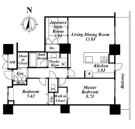 ロイヤルパークスタワー南千住 3202 間取り図