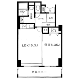 芝浦スクエアハイツ 1302 間取り図