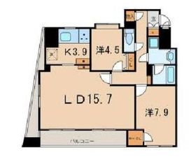 クレッセント麻布2 9階 間取り図