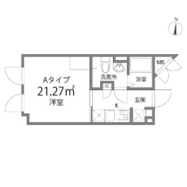 リトルズラピス神楽坂 202 間取り図