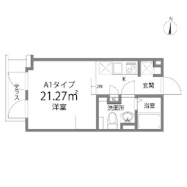 リトルズラピス神楽坂 101 間取り図