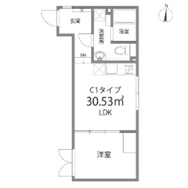 リトルズラピス神楽坂 204 間取り図