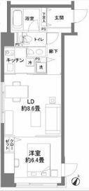 カスタリア水天宮 704 間取り図