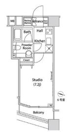 ファーストリアルタワー新宿 1806 間取り図