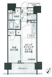 グローベルザ・ステーション水道橋 5階 間取り図