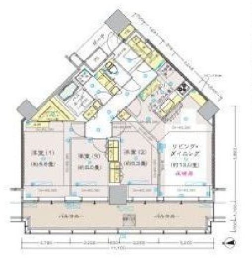 シティタワー品川 19階 間取り図