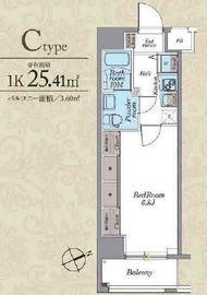 ログ浅草 2階 間取り図