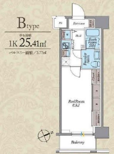 ログ浅草 10階 間取り図