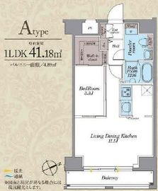 ログ浅草 2階 間取り図