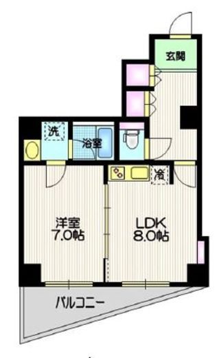 ユニーブル島津山 2階 間取り図
