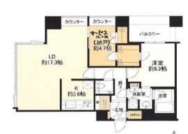 目白プレイスタワー 7階 間取り図