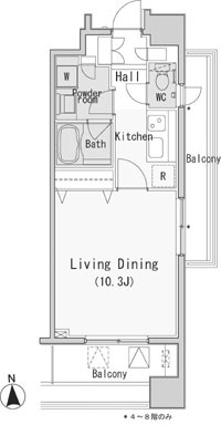 レジディア西麻布 512 間取り図