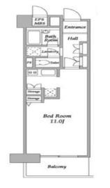 プラザ勝どき 408 間取り図
