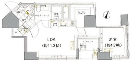 ベルドゥムール東京八丁堀 10階 間取り図
