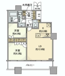 パークタワーグランスカイ 32階 間取り図