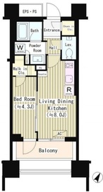 イニシアイオ西麻布 2階 間取り図