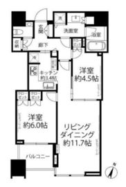 大崎ウエストシティタワーズ ウエスト 7階 間取り図