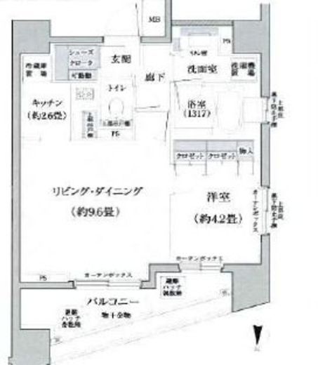 プライア渋谷 6階 間取り図