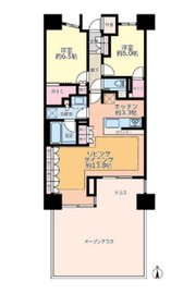 ザ・パークハウス山吹神楽坂 1階 間取り図