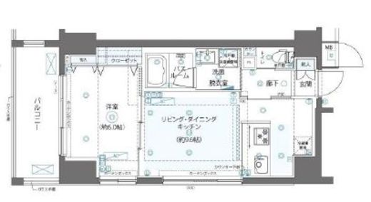 ZOOM日本橋浜町 11階 間取り図