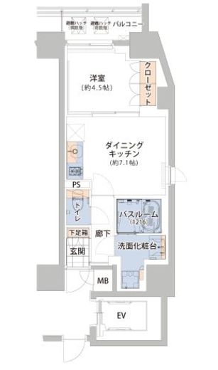ボヌールステージ笹塚 601 間取り図