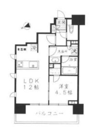 ウェリス六本木 17階 間取り図