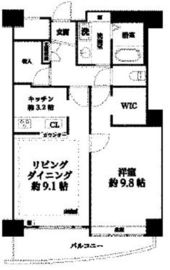 河田町ガーデン 4-604 間取り図