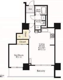 シーリアお台場 3-4-405 間取り図