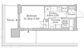 六本木グランドタワーレジデンス 413 間取り図