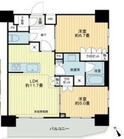 ライオンズ早稲田ミレス 11階 間取り図