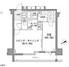 パークハビオ八丁堀 703 間取り図