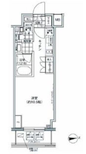 パークハビオ上野3丁目 404 間取り図