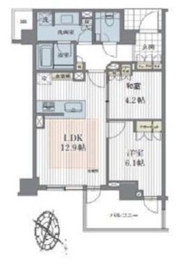 パークハウス代官山テラス 2階 間取り図