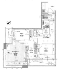 ブリリアタワーズ目黒 22階 間取り図