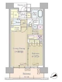 ジオ四谷荒木町 13階 間取り図