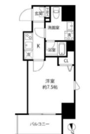 プレール・ドゥーク浅草橋 201 間取り図