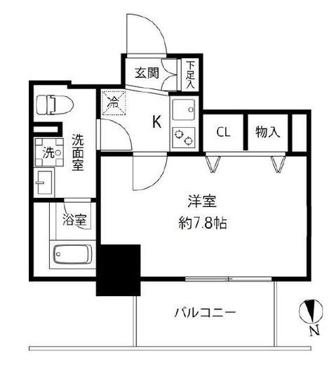 プレール・ドゥーク浅草橋 202 間取り図