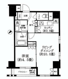 グランスイート銀座レスティモナーク 8階 間取り図