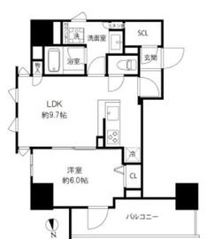 プレール・ドゥーク浅草橋 1403 間取り図