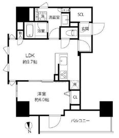 プレール・ドゥーク浅草橋 303 間取り図