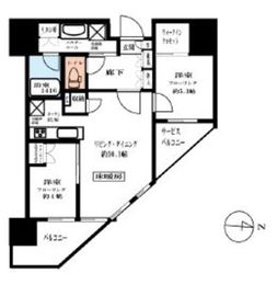 プラウド文京千駄木 6階 間取り図