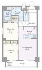 築地MKハウス 801 間取り図