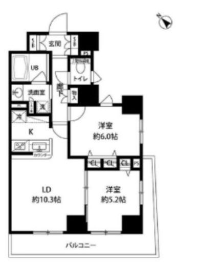 ルクレ日本橋馬喰町 301 間取り図