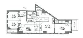 フェリーチェ恵比寿 501 間取り図