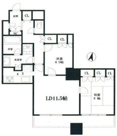 富久クロスコンフォートタワー(Tomihisa Cross)  15階 間取り図