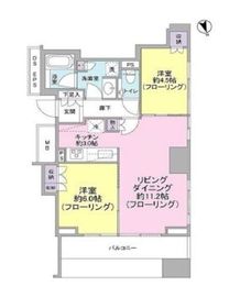 ザ・パークハウス新宿御苑 13階 間取り図