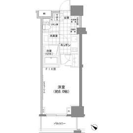 パークハビオ人形町 204 間取り図