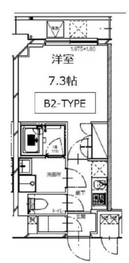 S-RESIDENCE月島 (エスレジデンス月島) 502 間取り図