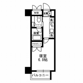 レジディア月島3 407 間取り図