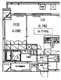 S-RESIDENCE月島 (エスレジデンス月島) 603 間取り図